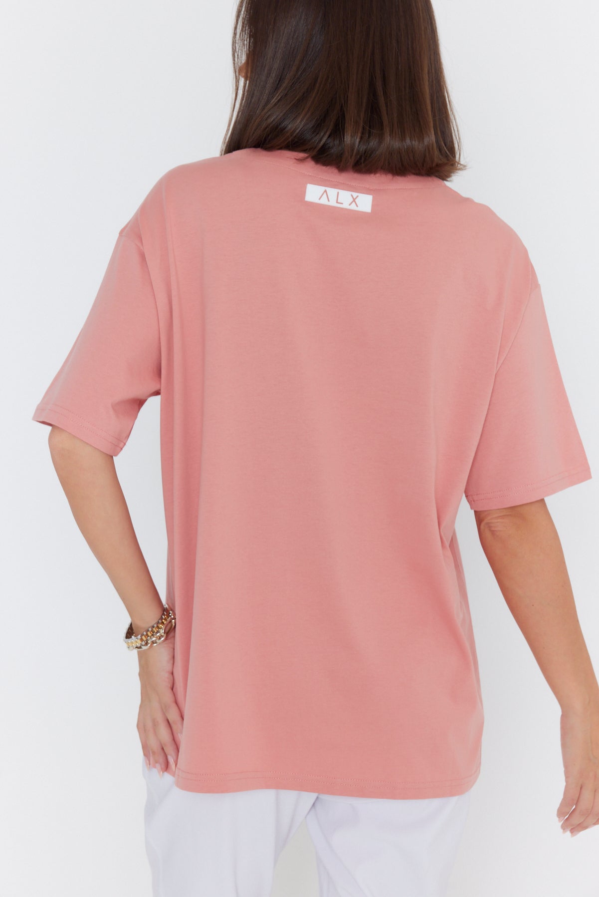 NIX V-Neck T-Shirt Dusty Rose