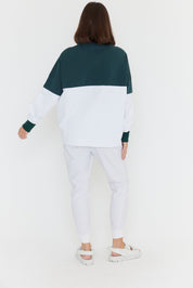 SIA Long Sleeve Top White/Green