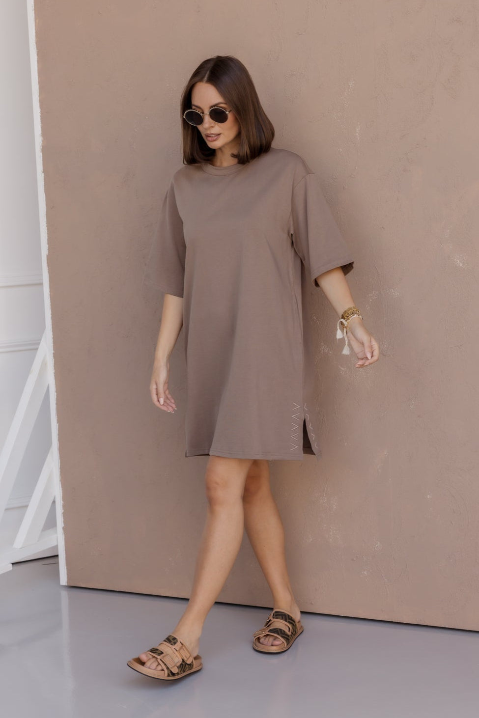 CALEB Dress Mocha Mousse