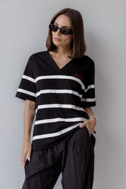 JASPER V T-Shirt Black