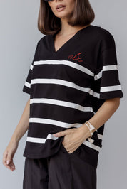 JASPER V T-Shirt Black