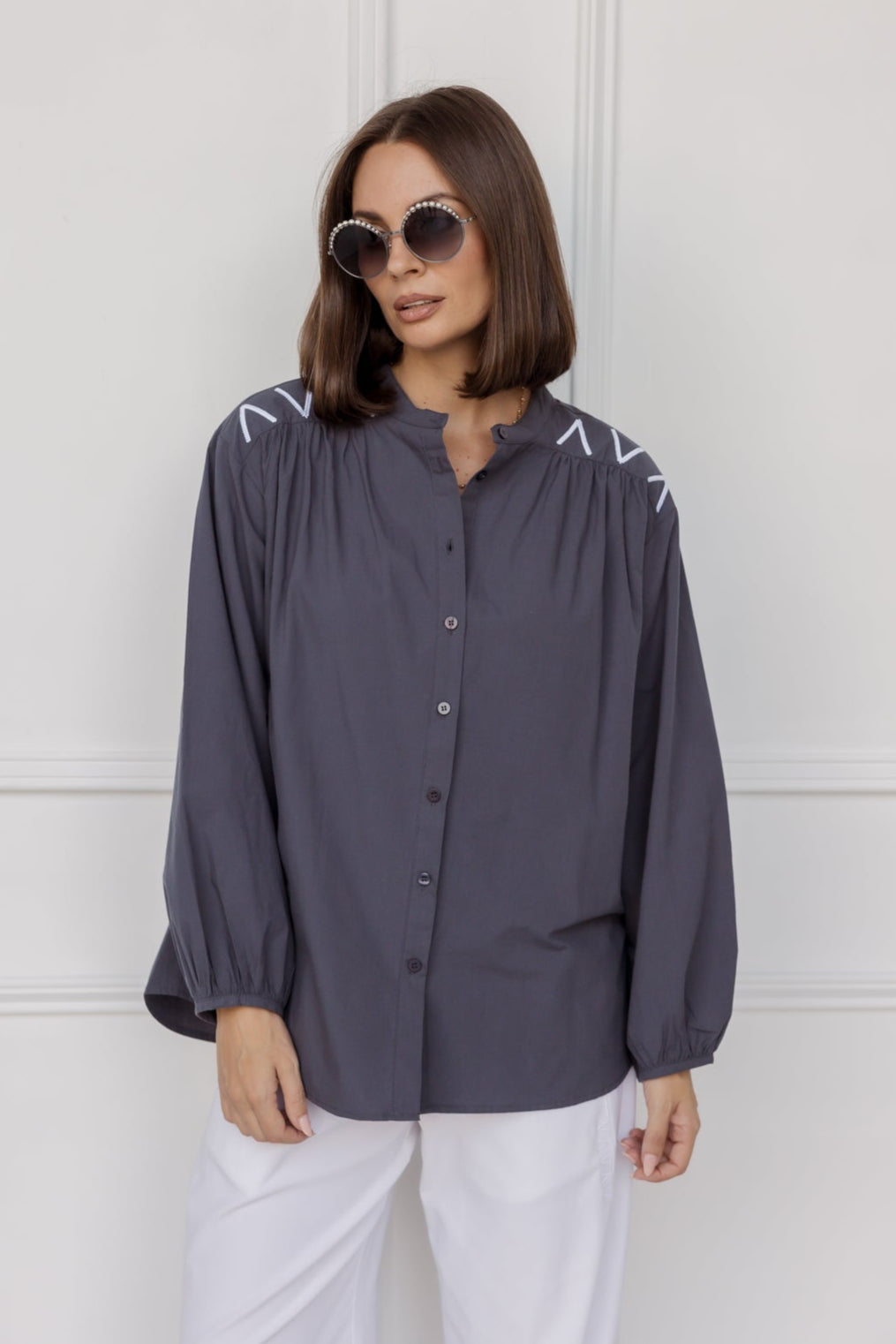 KNIGHT Blouse Charcoal