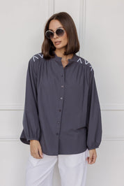 KNIGHT Blouse Charcoal