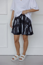 LUSTA Black Tie Dye Skirt