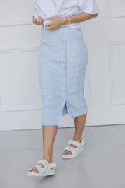 WILLOW Knit Skirt Light Blue