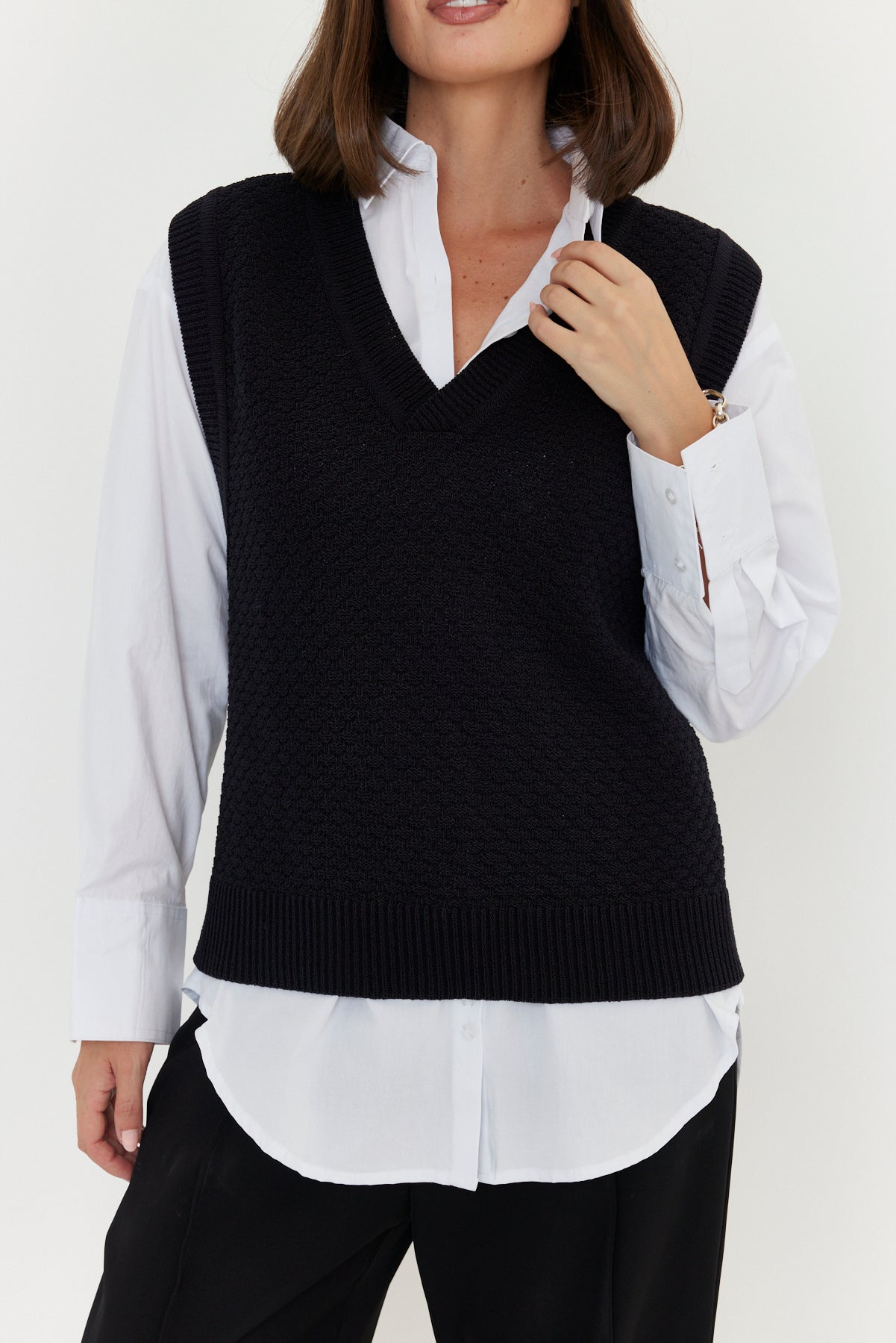 LULA Knit Vest Black