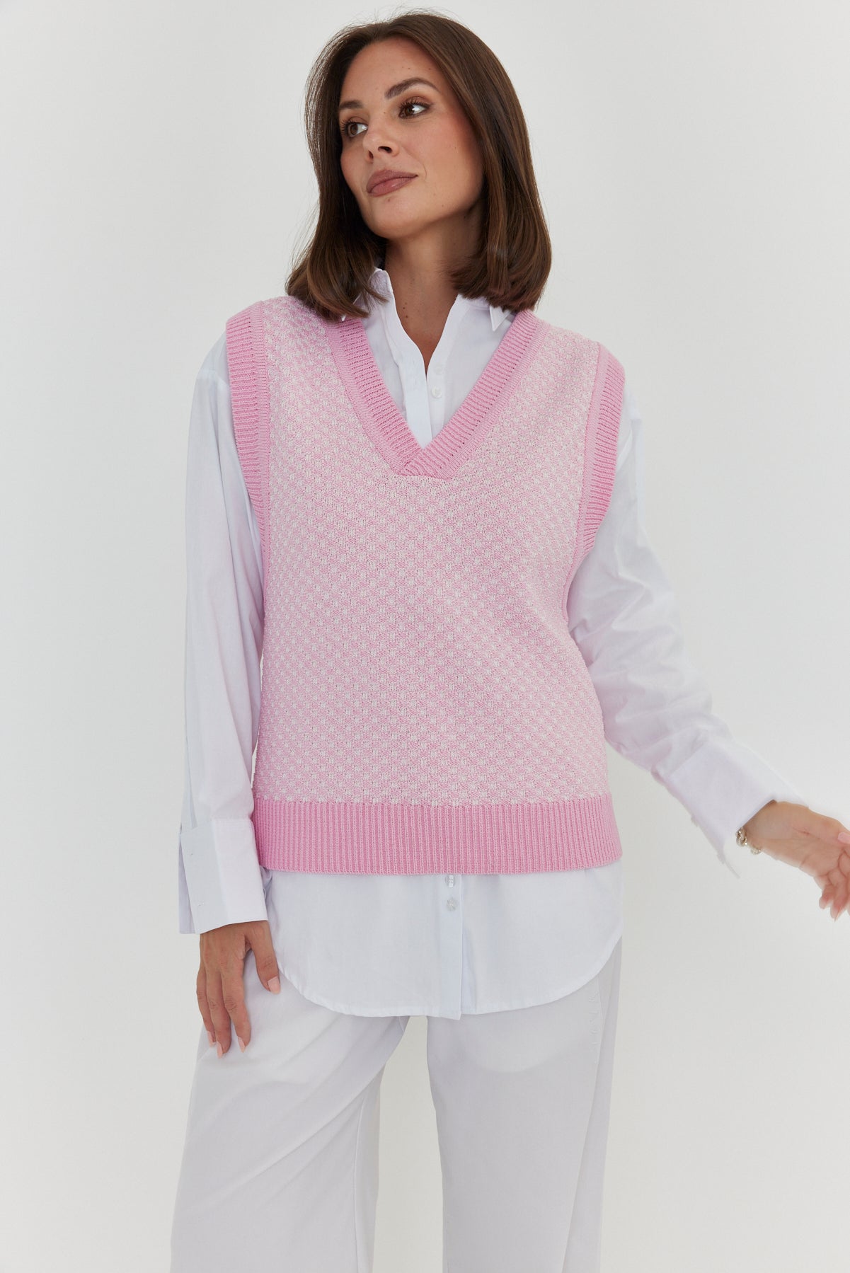 LULA Knit Vest Pink