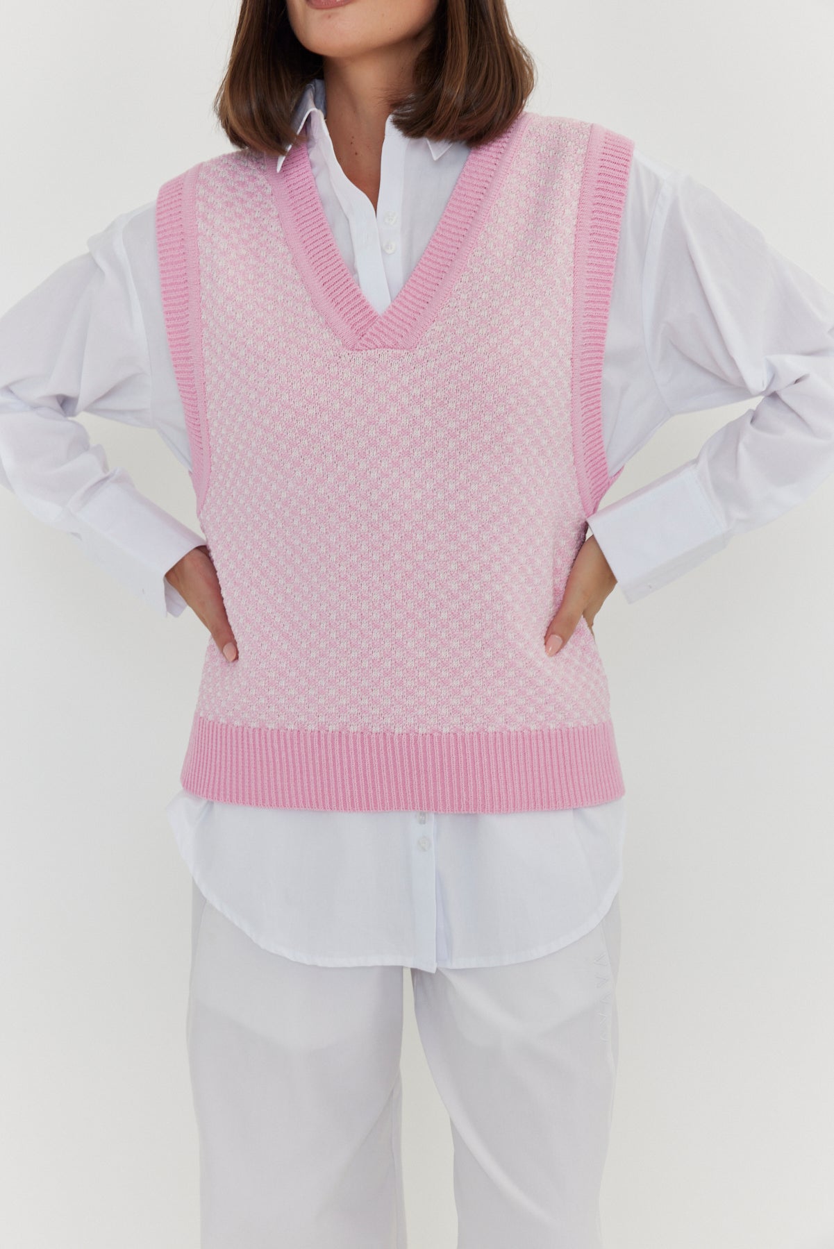 LULA Knit Vest Pink