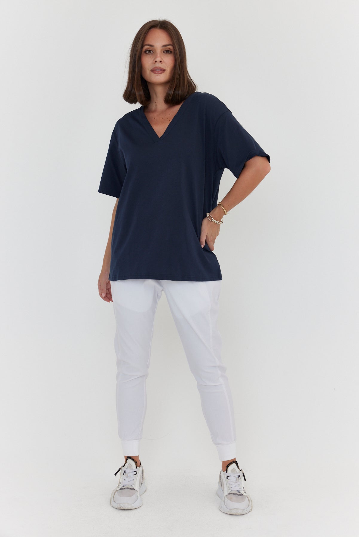 NIX V-Neck T-Shirt Navy