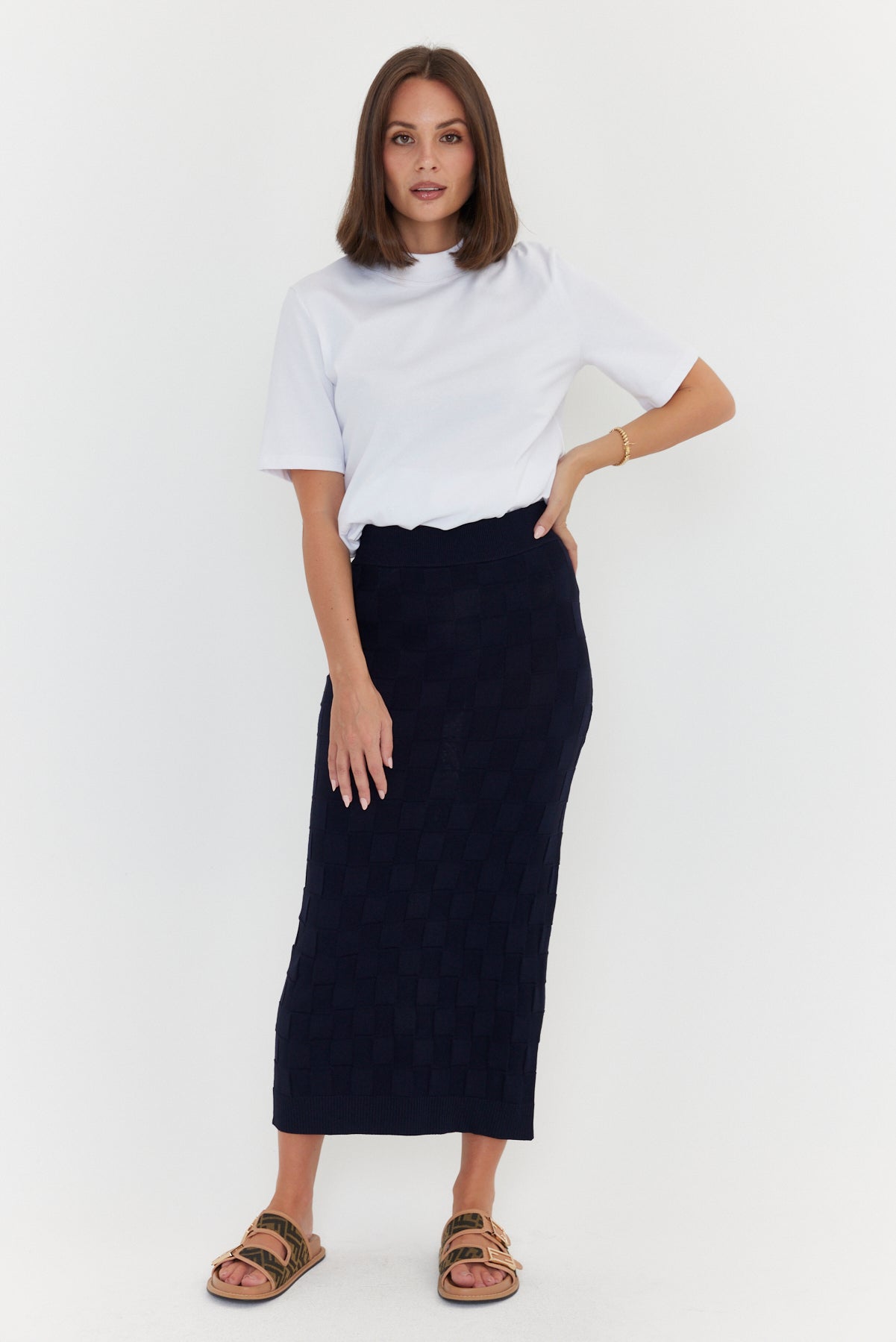 COMO Knit Skirt Navy