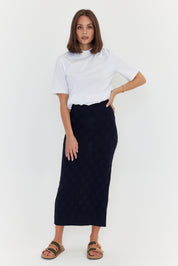 COMO Knit Skirt Navy