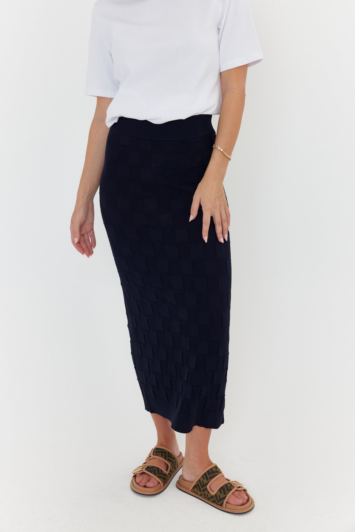 COMO Knit Skirt Navy