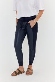 JOEY Pants Vegan Leather Navy