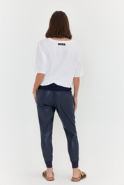 JOEY Pants Vegan Leather Navy