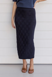 COMO Knit Skirt Navy