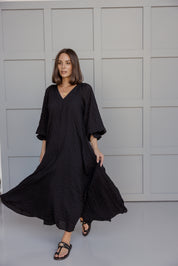 MADERO Dress Chequer Black