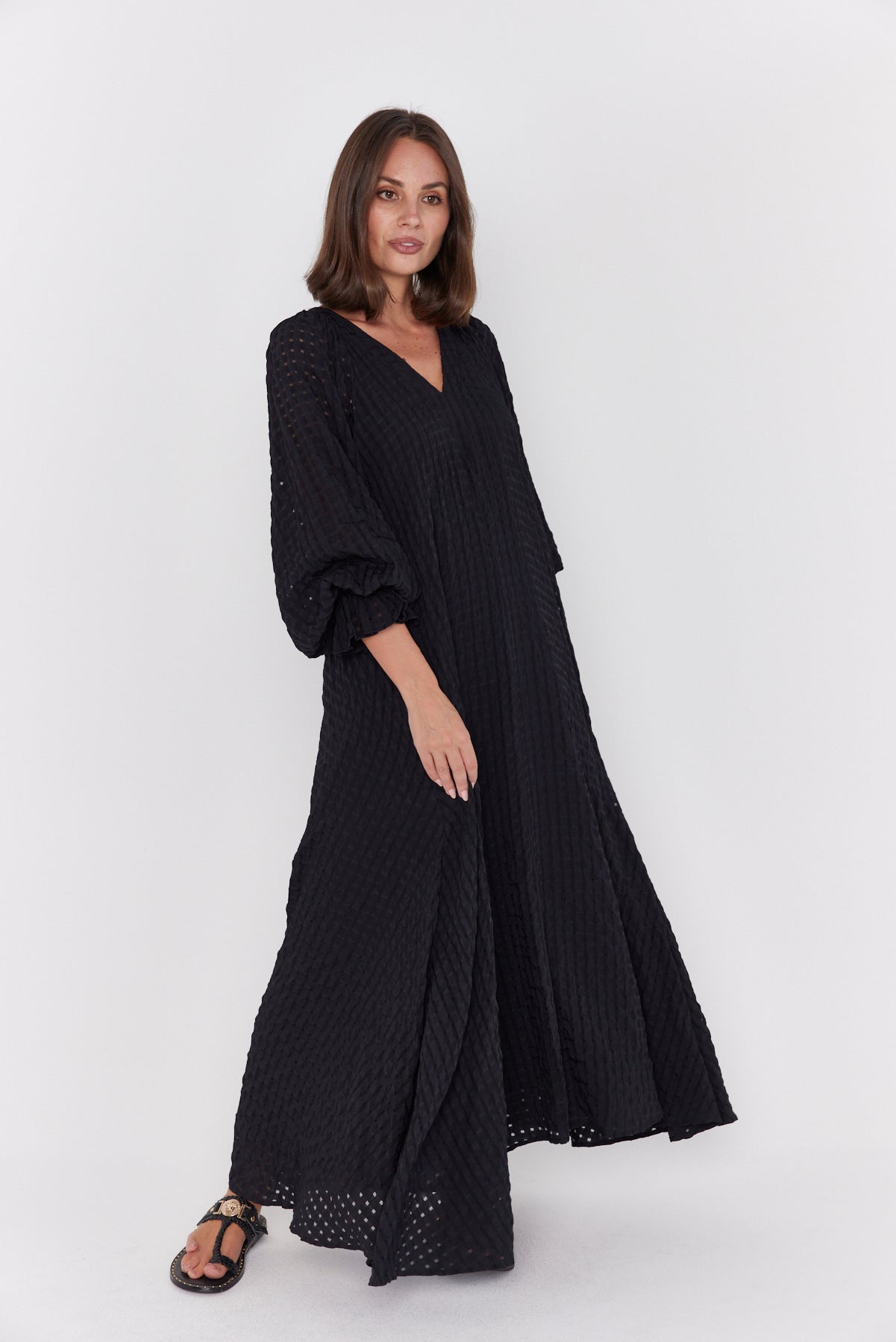 MADERO Dress Chequer Black