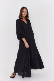 MADERO Dress Chequer Black