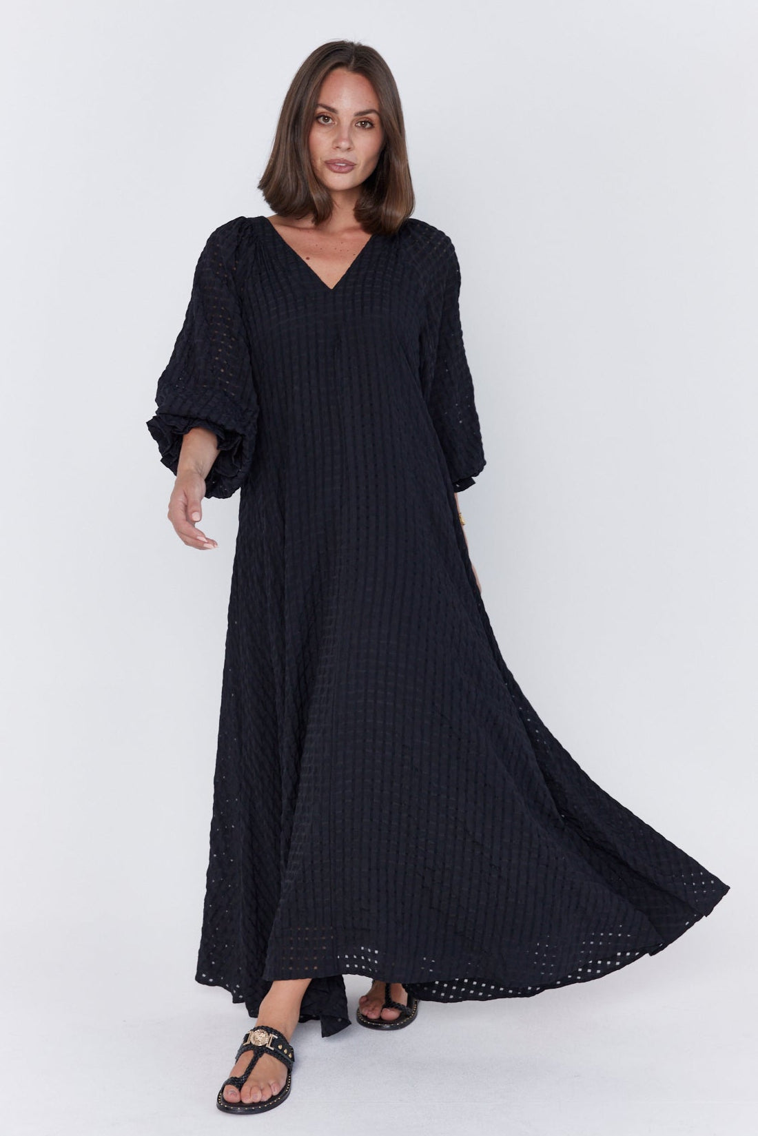 MADERO Dress Chequer Black