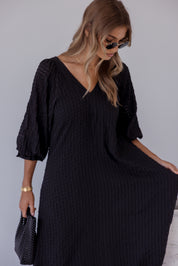MADERO Dress Chequer Black