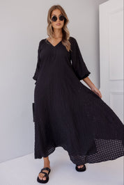 MADERO Dress Chequer Black