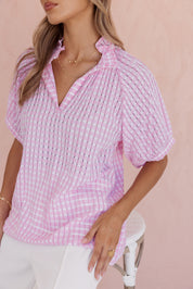 PRESTO Blouse Chequer Pink