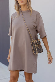 CALEB Dress Mocha Mousse