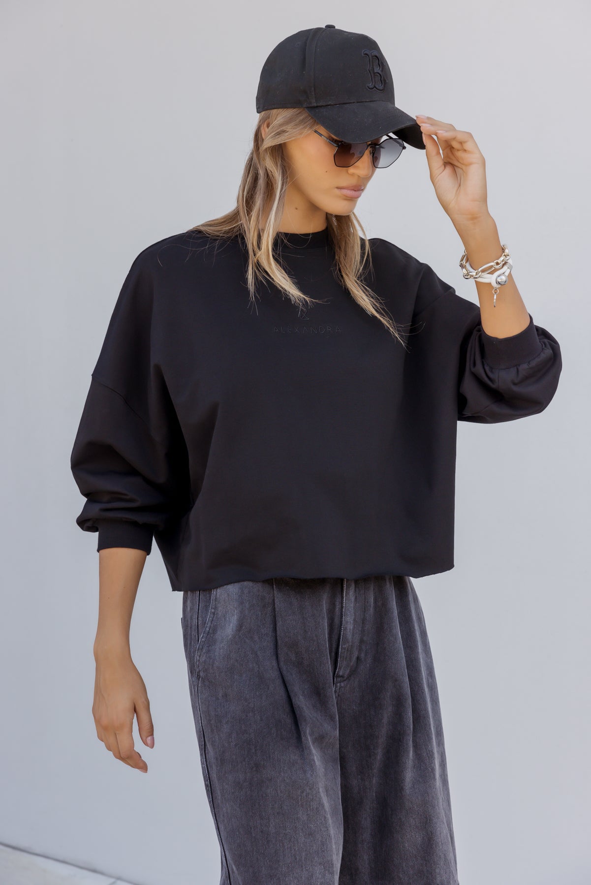 EDEN Long Sleeve Top Black