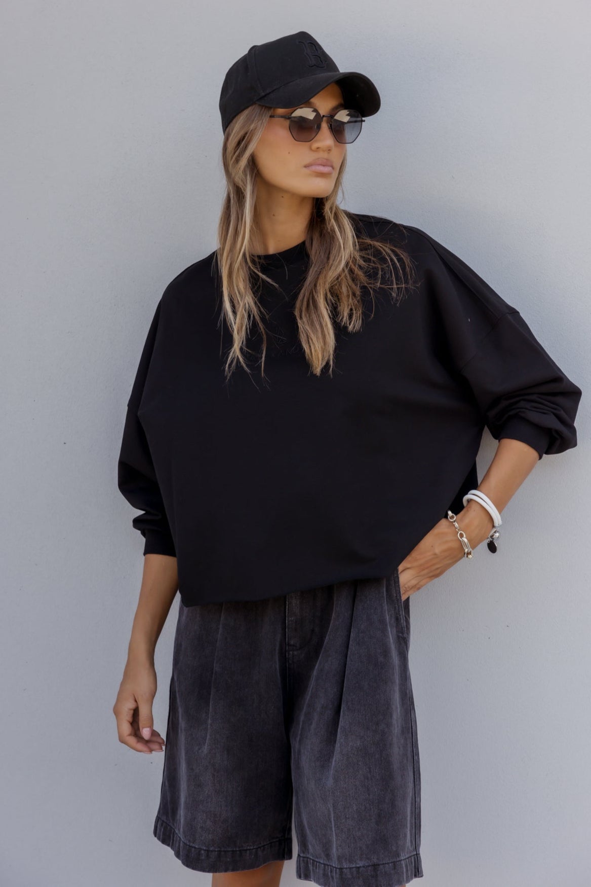 EDEN Long Sleeve Top Black