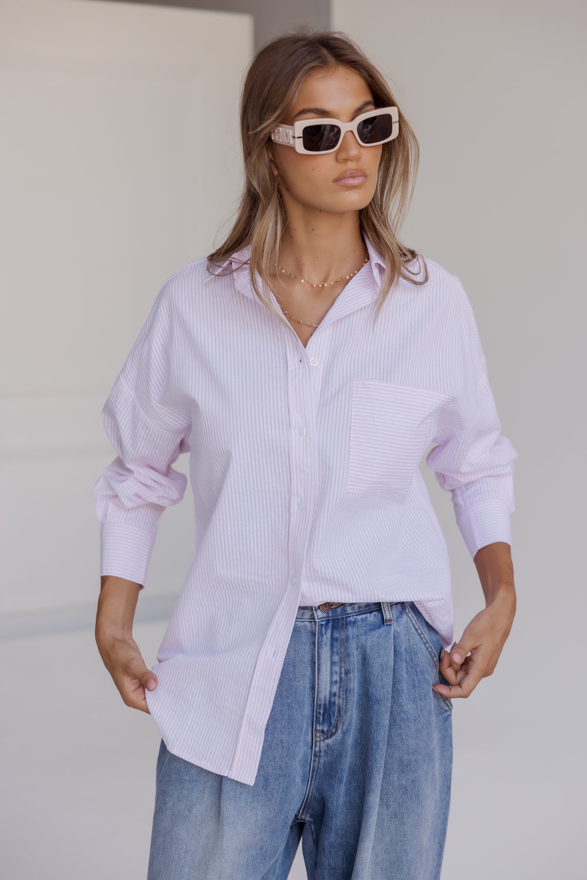 YASMIN Shirt Pink Stripe