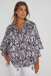 DANILL Blouse Abstract Animal