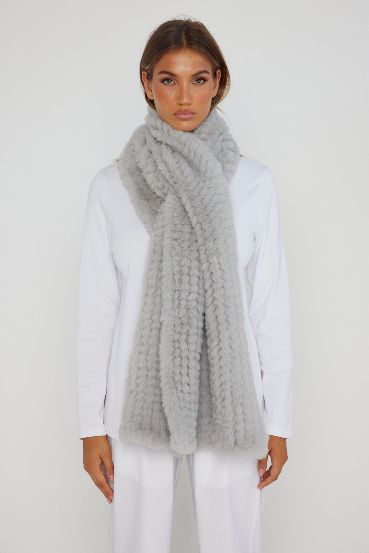 KALUA Faux Scarf Light Grey