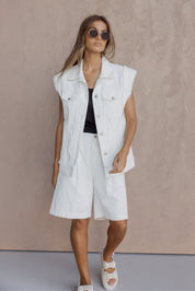 KOZET Vest White Denim