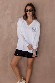 JOSSY Long Sleeve Top White