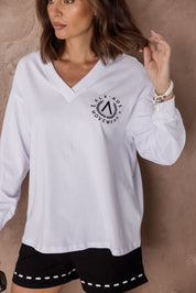 JOSSY Long Sleeve Top White