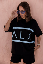 VEGAS T-Shirt Black/Light Blue