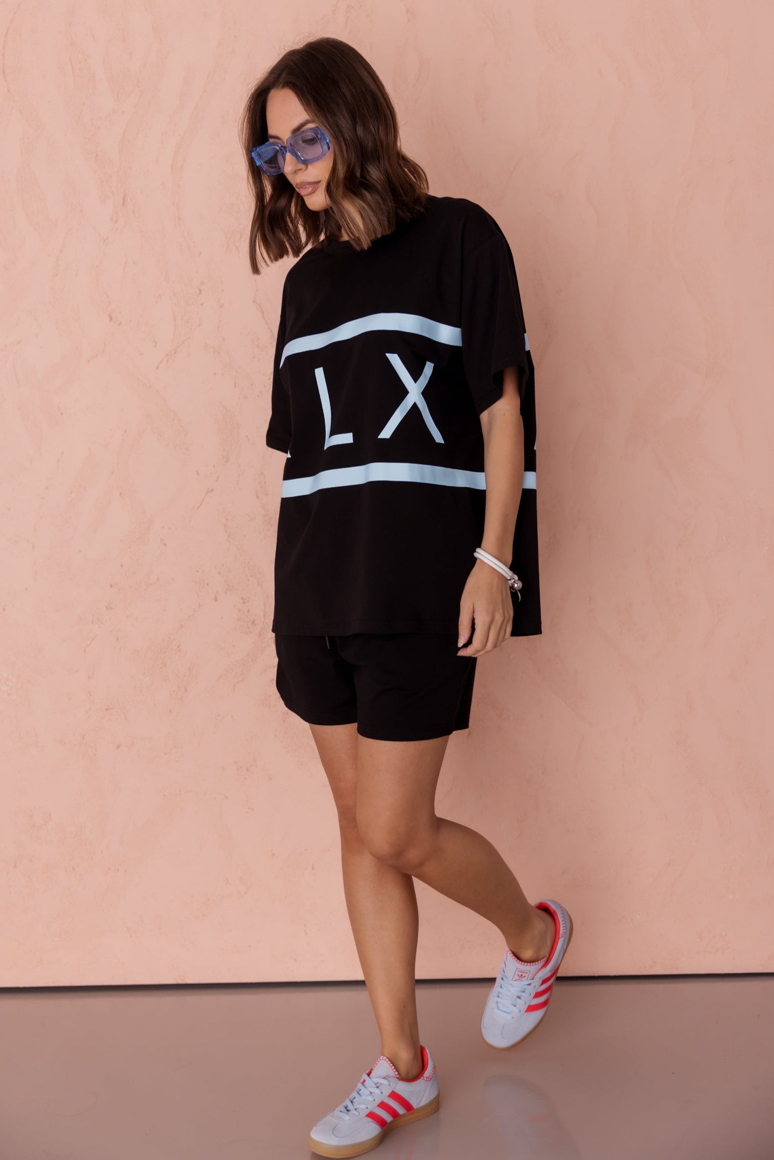 VEGAS T-Shirt Black/Light Blue