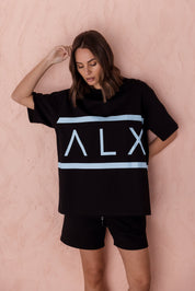 VEGAS T-Shirt Black/Light Blue