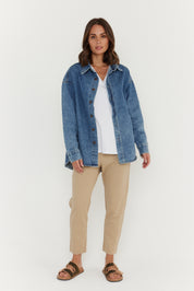 BASEN Shacket Blue Denim