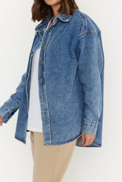 BASEN Shacket Blue Denim