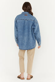BASEN Shacket Blue Denim