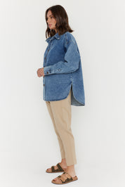BASEN Shacket Blue Denim