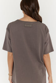 NIX V-Neck T-Shirt Taupe Brown