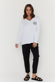 JOSSY Long Sleeve Top White
