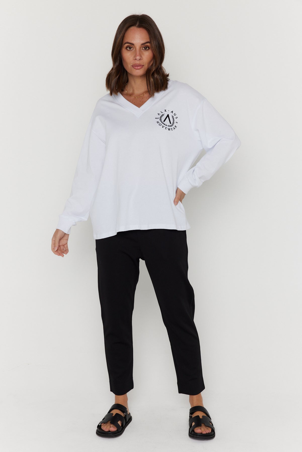 JOSSY Long Sleeve Top White