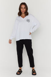 JOSSY Long Sleeve Top White