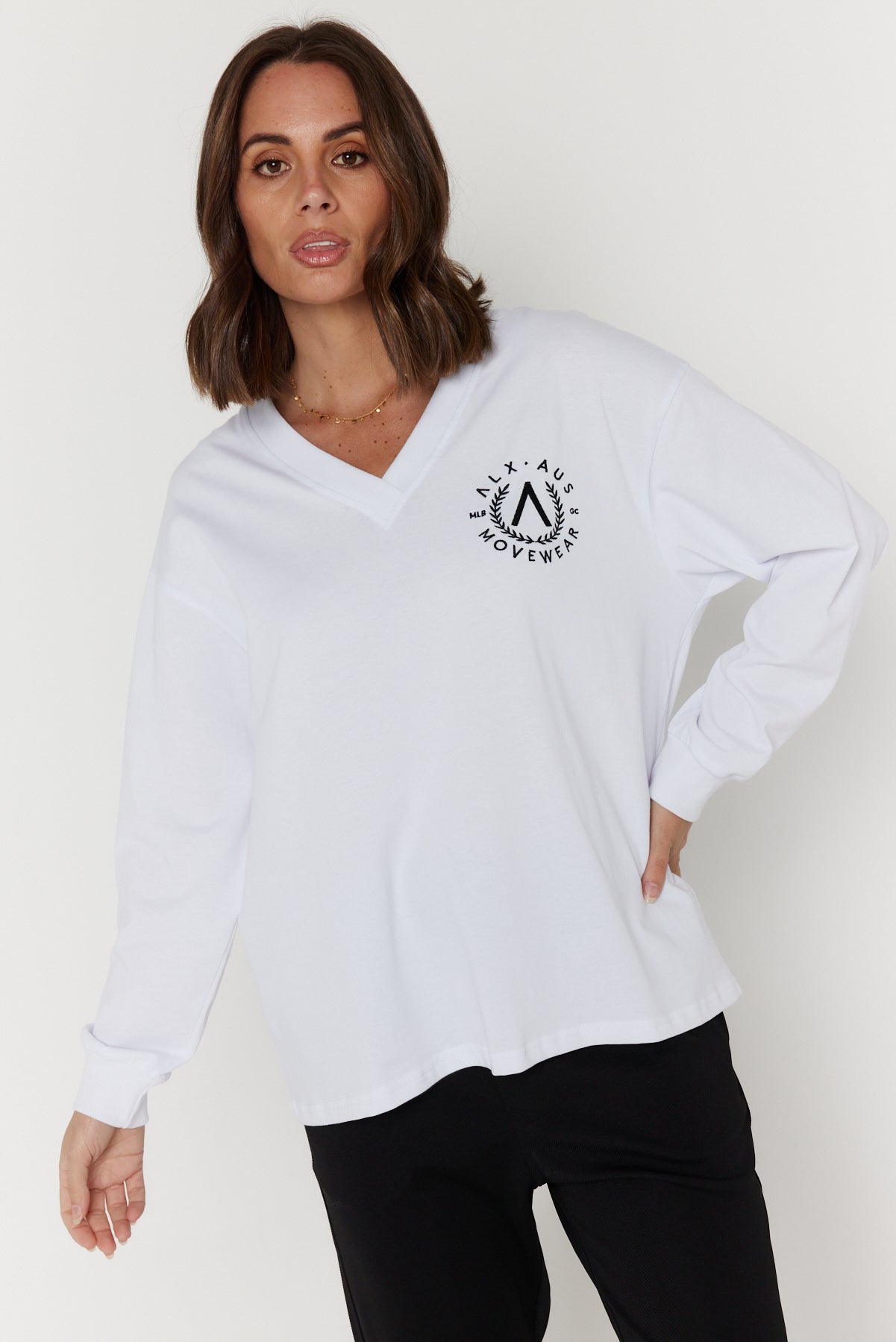 JOSSY Long Sleeve Top White