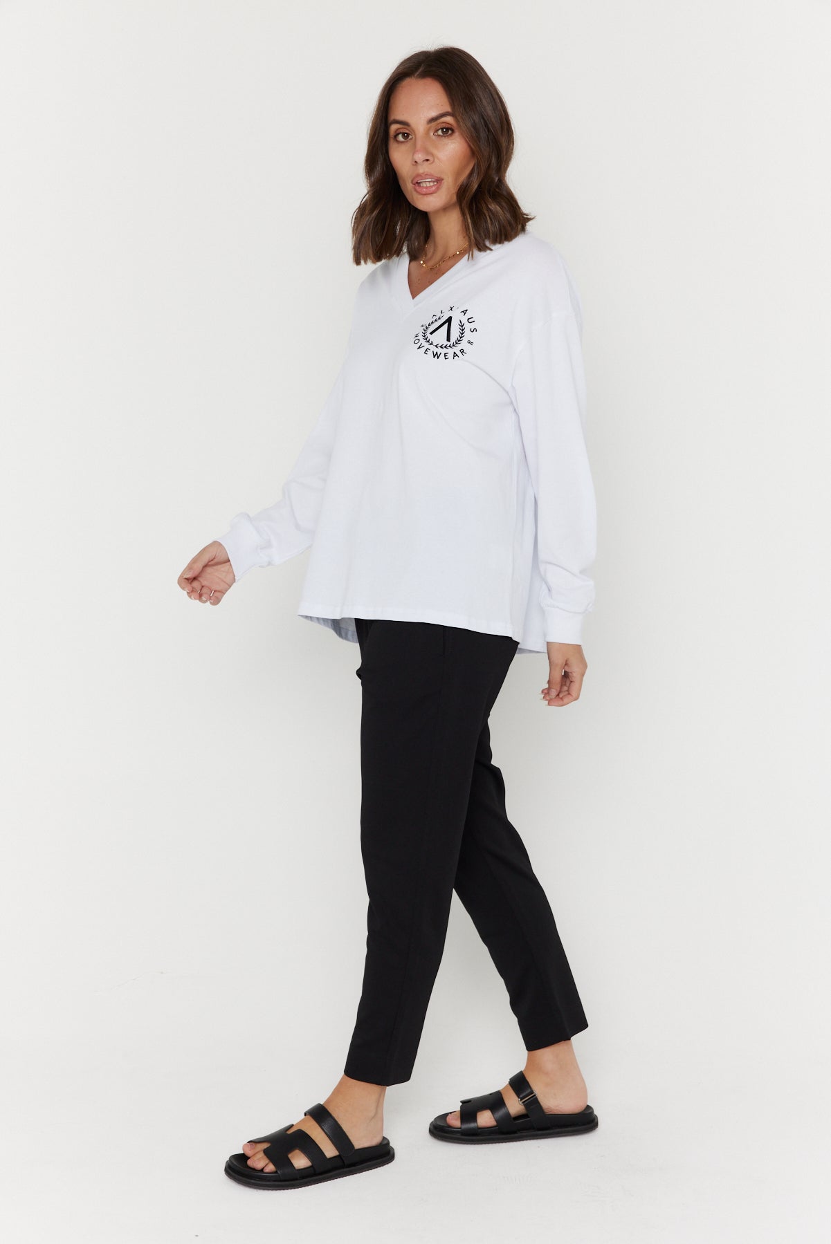 JOSSY Long Sleeve Top White