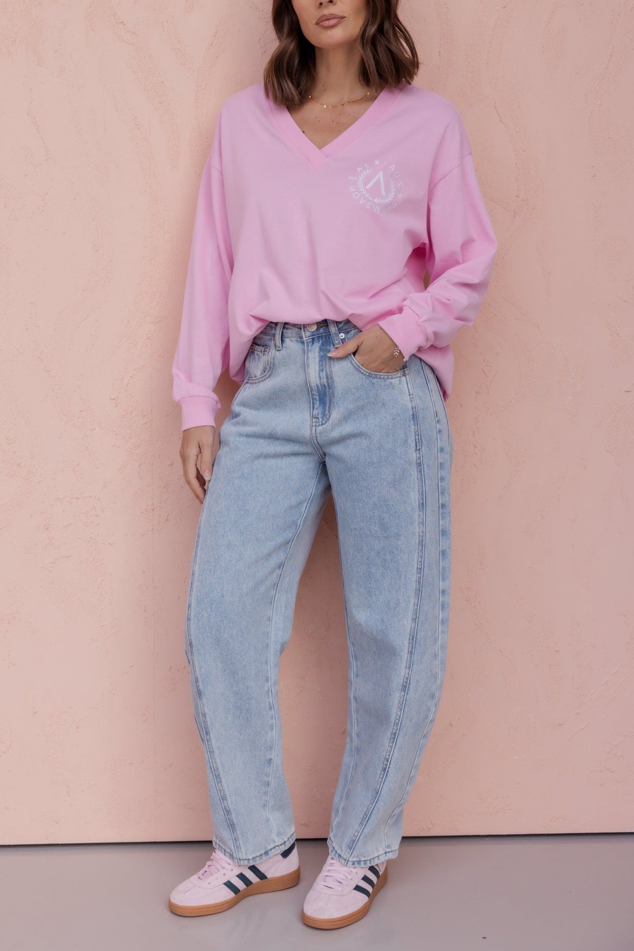 JOSSY Long Sleeve Top Pink