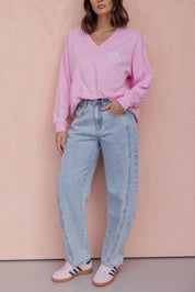 JOSSY Long Sleeve Top Pink